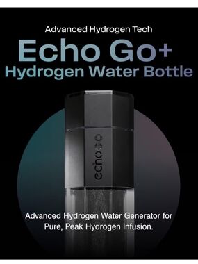 Echo Go Portable Hydrogen Water Bottle - Black & Clear